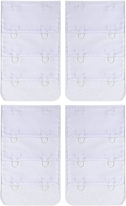 Women'S Bra Extender Bra Band Breathing Room Multi-Size White 2 Hooks 3/4 Inch Spacing