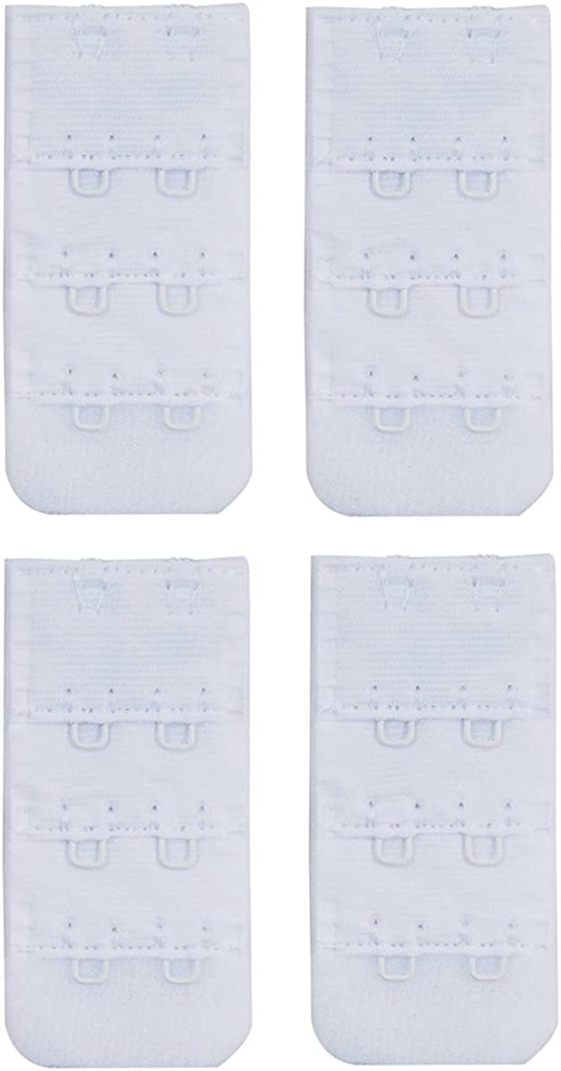 Women'S Bra Extender Bra Band Breathing Room Multi-Size White 2 Hooks 1/2 Inch Spacing