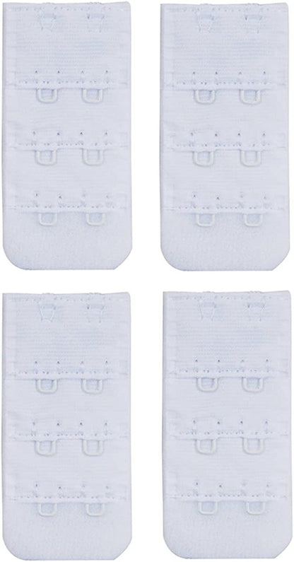 Women'S Bra Extender Bra Band Breathing Room Multi-Size White 2 Hooks 1/2 Inch Spacing