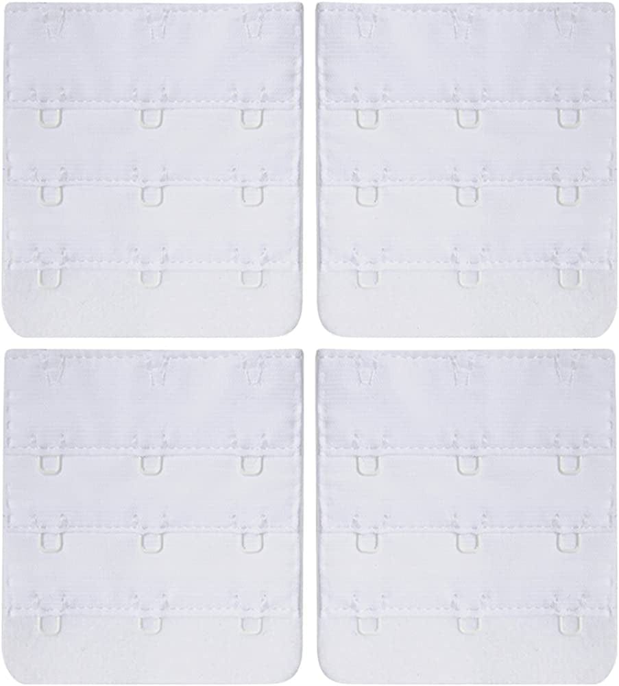 Women'S Bra Extender Bra Band Breathing Room Multi-Size White 3 Hooks 3/4 Inch Spacing