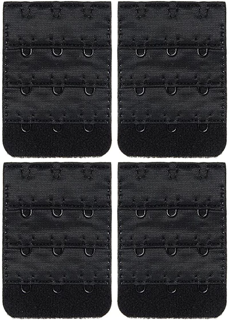 Women'S Bra Extender Bra Band Breathing Room Multi-Size Black 3 Hooks 1/2 Inch Spacing