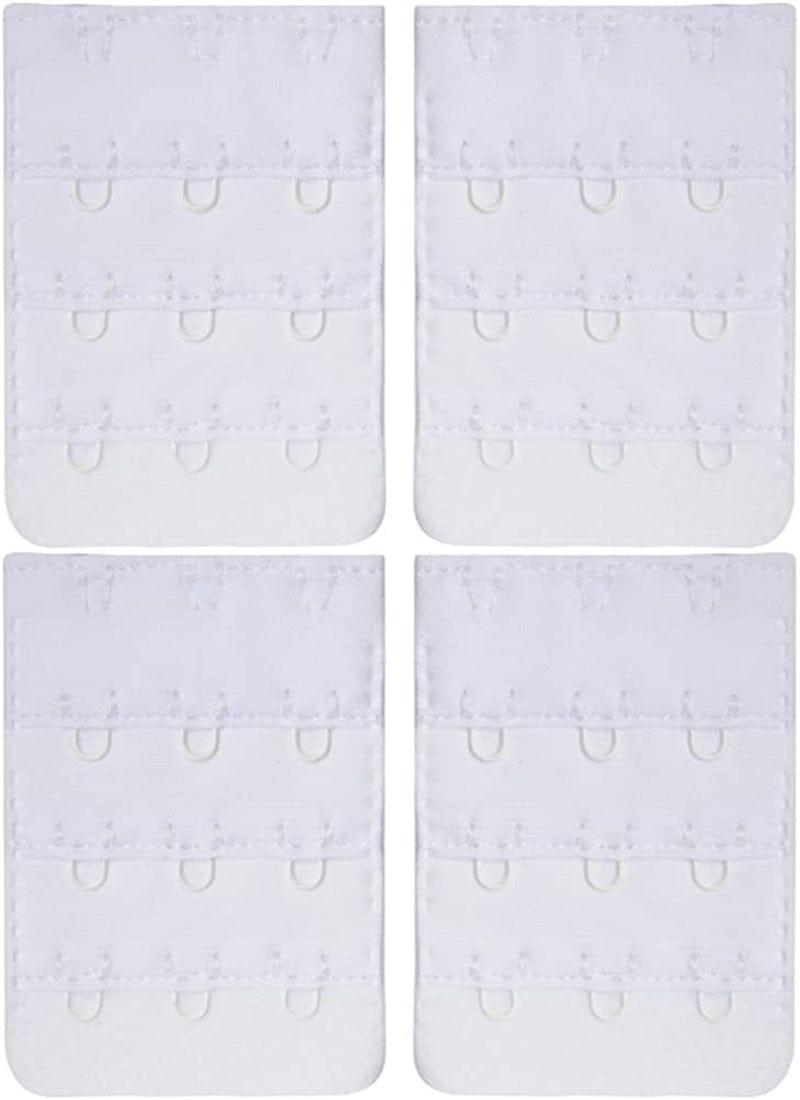 Women'S Bra Extender Bra Band Breathing Room Multi-Size White 3 Hooks 1/2 Inch Spacing