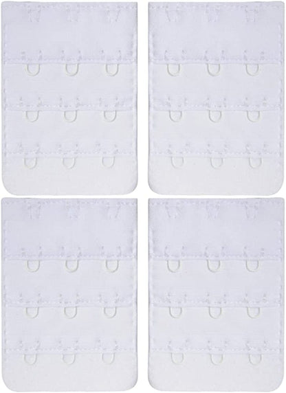 Women'S Bra Extender Bra Band Breathing Room Multi-Size White 3 Hooks 1/2 Inch Spacing