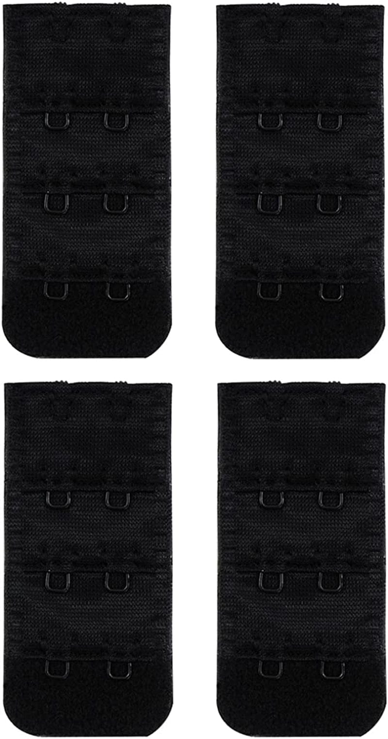 Women'S Bra Extender Bra Band Breathing Room Multi-Size Black 2 Hooks 1/2 Inch Spacing