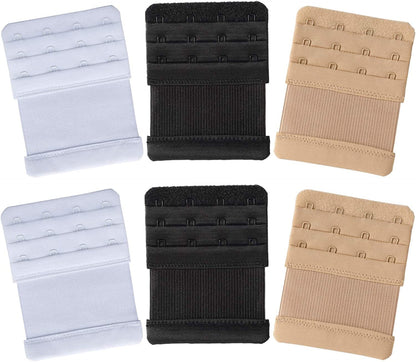 Women'S Bra Extenders 4 Hook / 3 Hook / 5 Hook / 2 Hook Comfortable Stretchy Bra Extension Strap 6 Pieces, 4 Hook 3/4 Inch Spacing