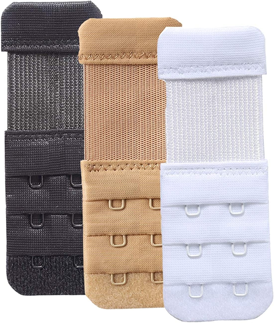 Women'S Bra Extenders 4 Hook / 3 Hook / 5 Hook / 2 Hook Comfortable Stretchy Bra Extension Strap 2 Hook Bra Extender,1/2 Inch Spacing