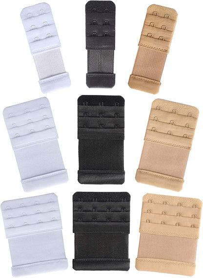 Women'S Bra Extenders 4 Hook / 3 Hook / 5 Hook / 2 Hook Comfortable Stretchy Bra Extension Strap 9 Pieces, 2 Hook & 3 Hook & 4 Hook