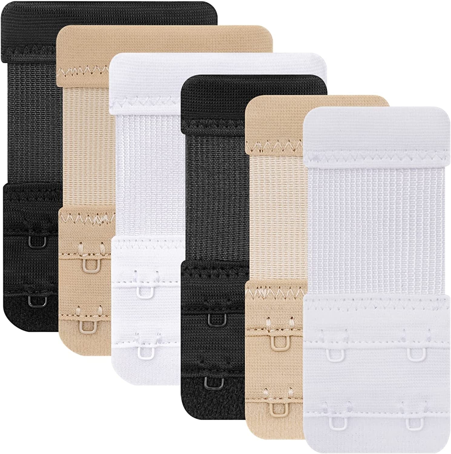 Women'S Bra Extenders 4 Hook / 3 Hook / 5 Hook / 2 Hook Comfortable Stretchy Bra Extension Strap 2 Hook & 3 Hook 3/4 Inch