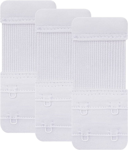 Women'S Bra Extenders 4 Hook / 3 Hook / 5 Hook / 2 Hook Comfortable Stretchy Bra Extension Strap White, 2 Hook 3/4 Inch