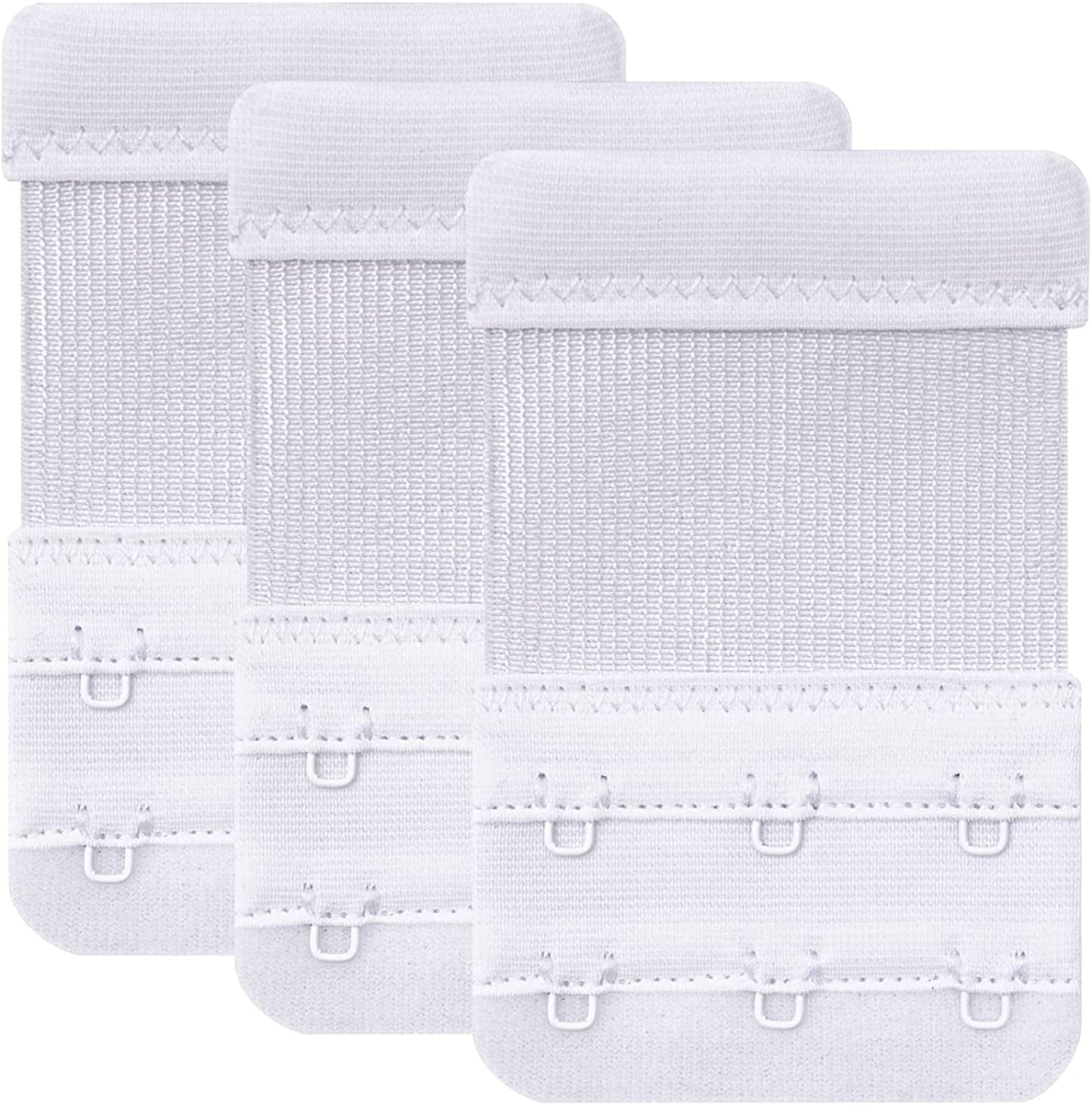 Women'S Bra Extenders 4 Hook / 3 Hook / 5 Hook / 2 Hook Comfortable Stretchy Bra Extension Strap White, 3 Hook 3/4 Inch