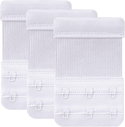 Women'S Bra Extenders 4 Hook / 3 Hook / 5 Hook / 2 Hook Comfortable Stretchy Bra Extension Strap White, 3 Hook 3/4 Inch