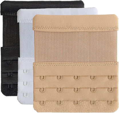 Women'S Bra Extenders 4 Hook / 3 Hook / 5 Hook / 2 Hook Comfortable Stretchy Bra Extension Strap 3 Color, 5 Hook 3/4 Inch Spacing