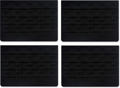 Women'S Bra Extenders 5 Hook for plus Size Bras Extenders Bra Strap Extensions 4 Pack:black