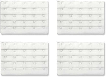 Women'S Bra Extenders 5 Hook for plus Size Bras Extenders Bra Strap Extensions 4 Pack:white