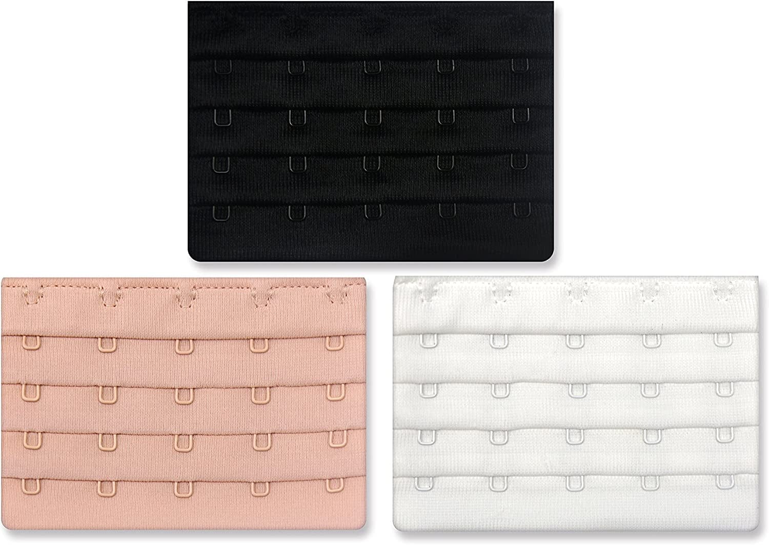Women'S Bra Extenders 5 Hook for plus Size Bras Extenders Bra Strap Extensions Black,nude,white