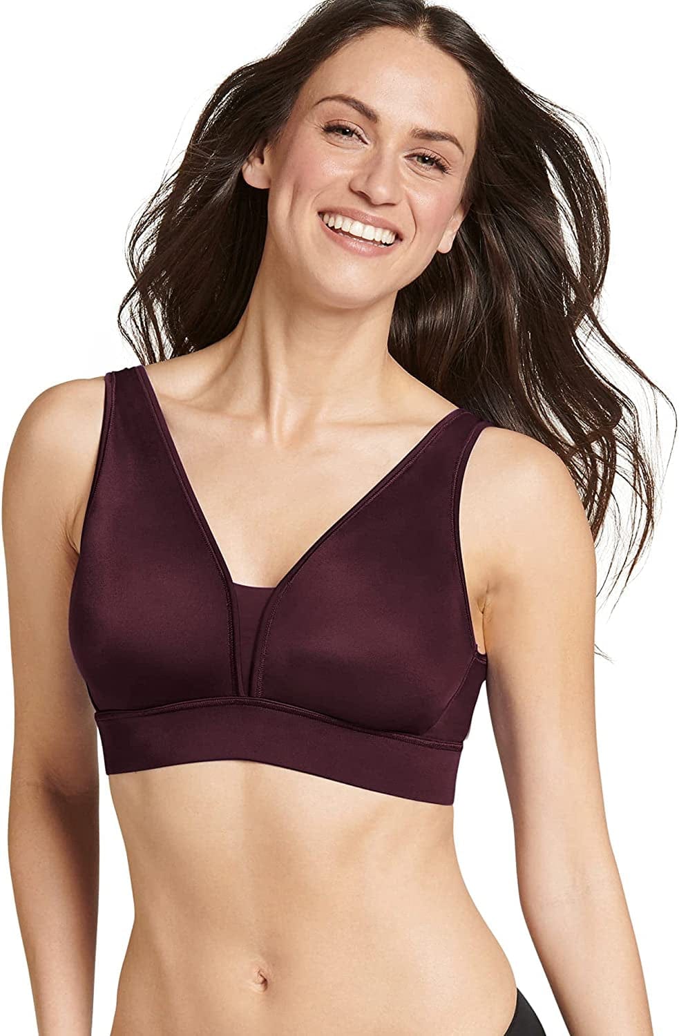 Women'S Bra Forever Fit V-Neck Unlined Bra Pinot Noir / Small