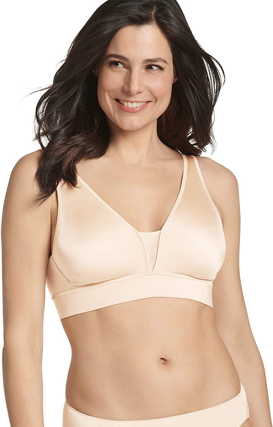Women'S Bra Forever Fit V-Neck Unlined Bra Sheer Nude / 2X