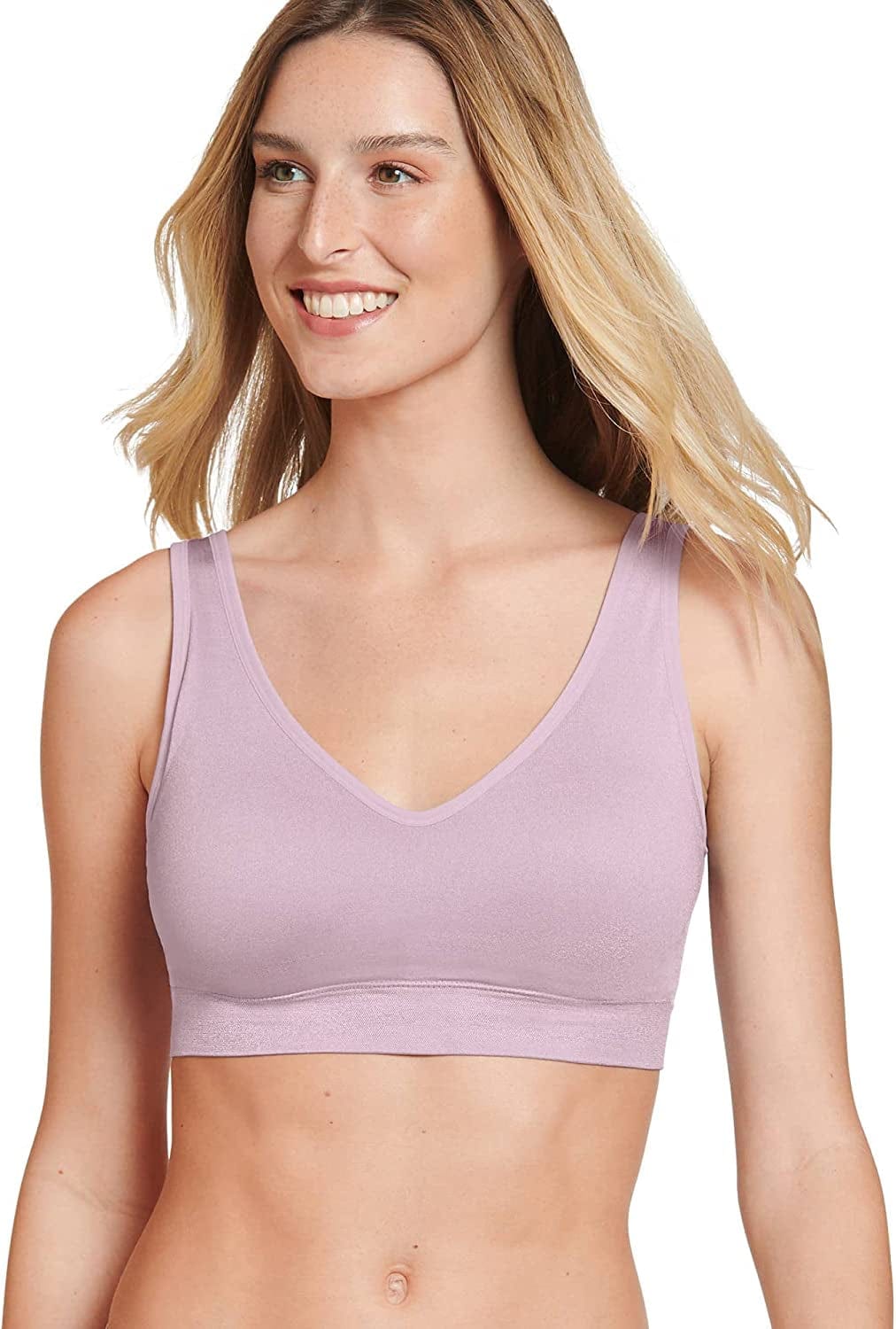Women'S Bra Molded Cup Seamfree Bralette Dahlia Mauve / X-Large