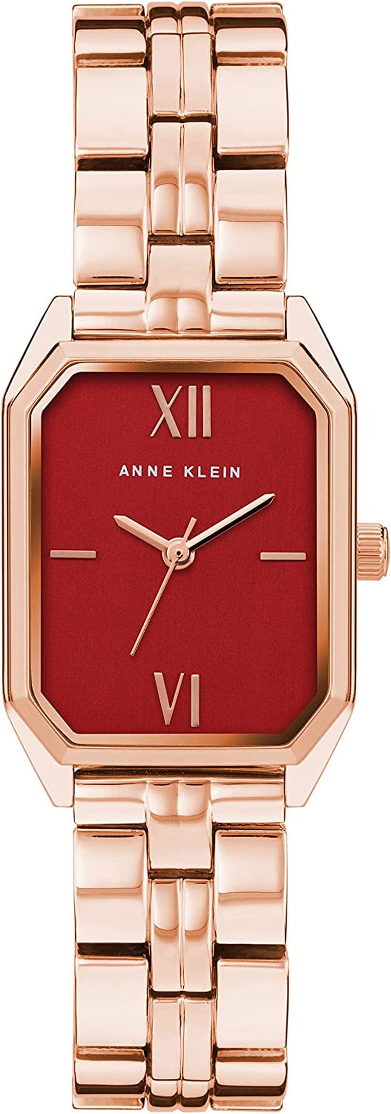 Women'S Bracelet Watch Rose Gold/Burgundy
