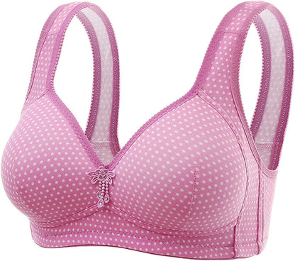 Women'S Bras Wireless Full Coverage Lace Bras plus Size Minimizer Non Padded Comfort Soft Bra Everday Bras T-purple / 40B-C