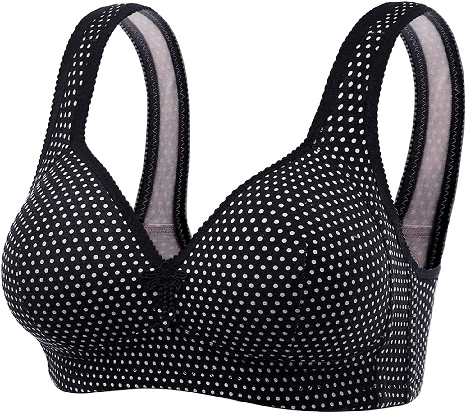 Women'S Bras Wireless Full Coverage Lace Bras plus Size Minimizer Non Padded Comfort Soft Bra Everday Bras T-black / 42B-C