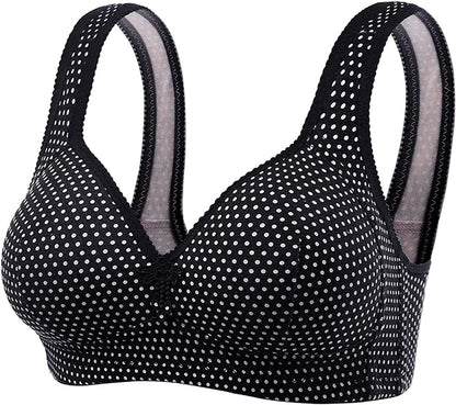 Women'S Bras Wireless Full Coverage Lace Bras plus Size Minimizer Non Padded Comfort Soft Bra Everday Bras T-black / 42B-C