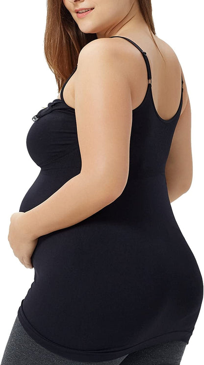 Women'S Breast Feeding Tops,Maternity Nursing Cami with Build in Shelf Bra 3Pack