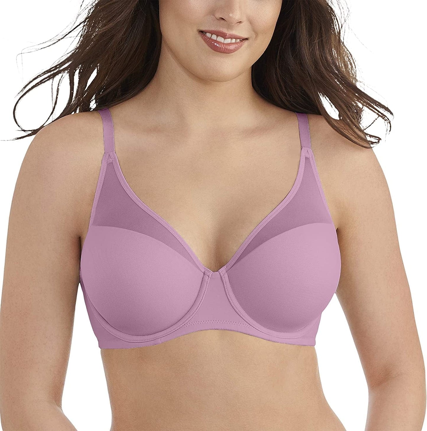 Women'S Breathable Luxe Full Coverage Padded Underwire Bra 75291 Natural Lightly Lilac / 40C