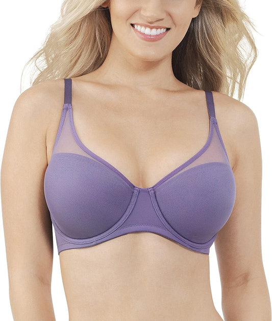 Women'S Breathable Luxe Full Coverage Padded Underwire Bra 75291 New Blue / 36D