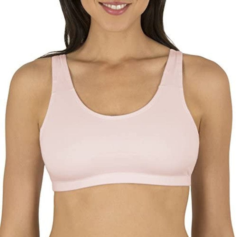 Women'S Built up Tank Style Sports Bra White/White/Bittersweet Pink / 36