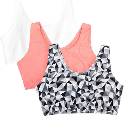 Women'S Built up Tank Style Sports Bra Kaleidoscope/White/Punchy Peach / 36