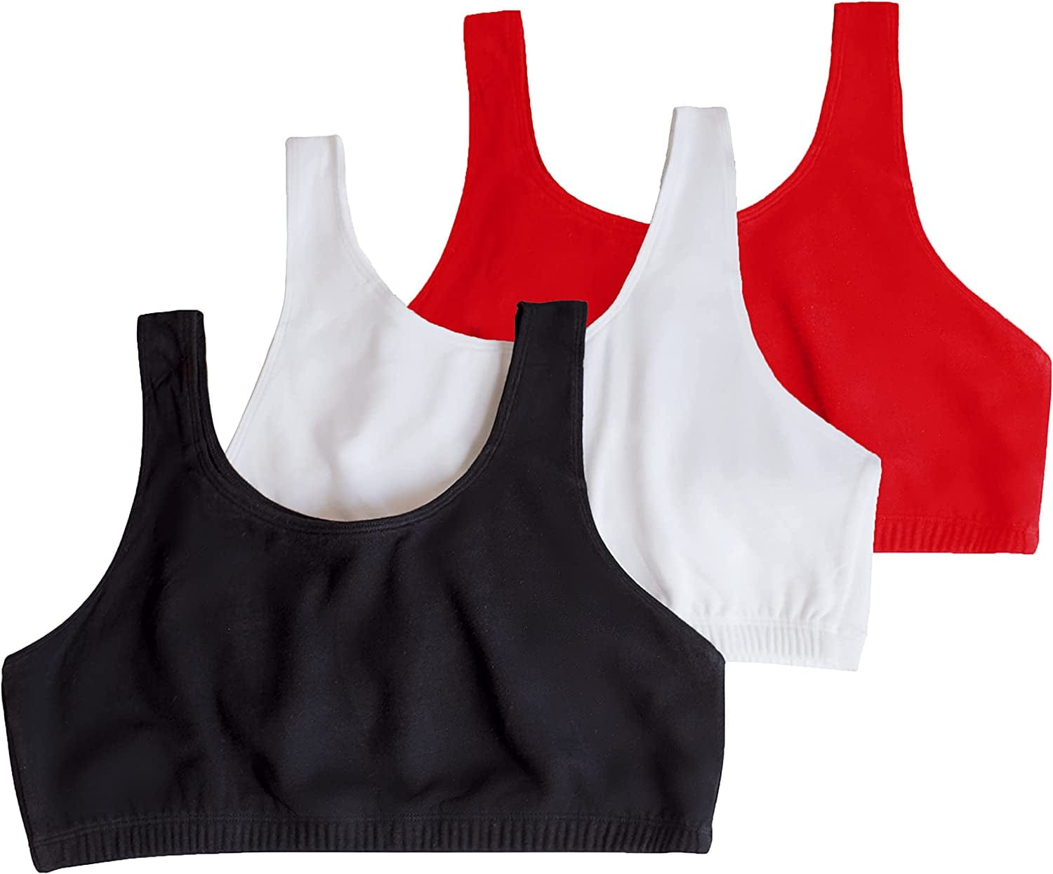 Women'S Built up Tank Style Sports Bra Red Hot/White/Black / 44