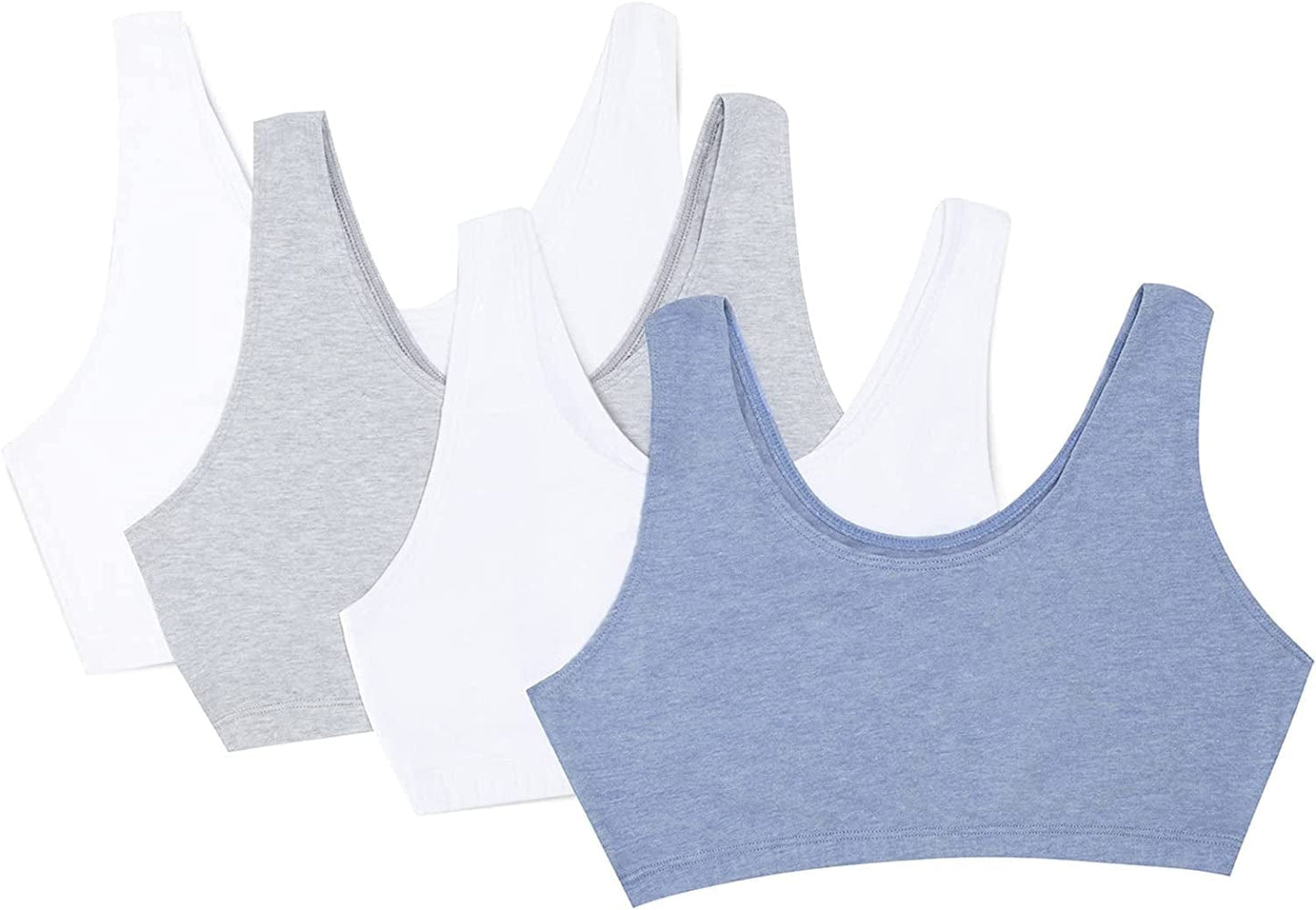 Women'S Built up Tank Style Sports Bra Value Pack Heather Grey/White/White/Blue Heather 4-pack / 50