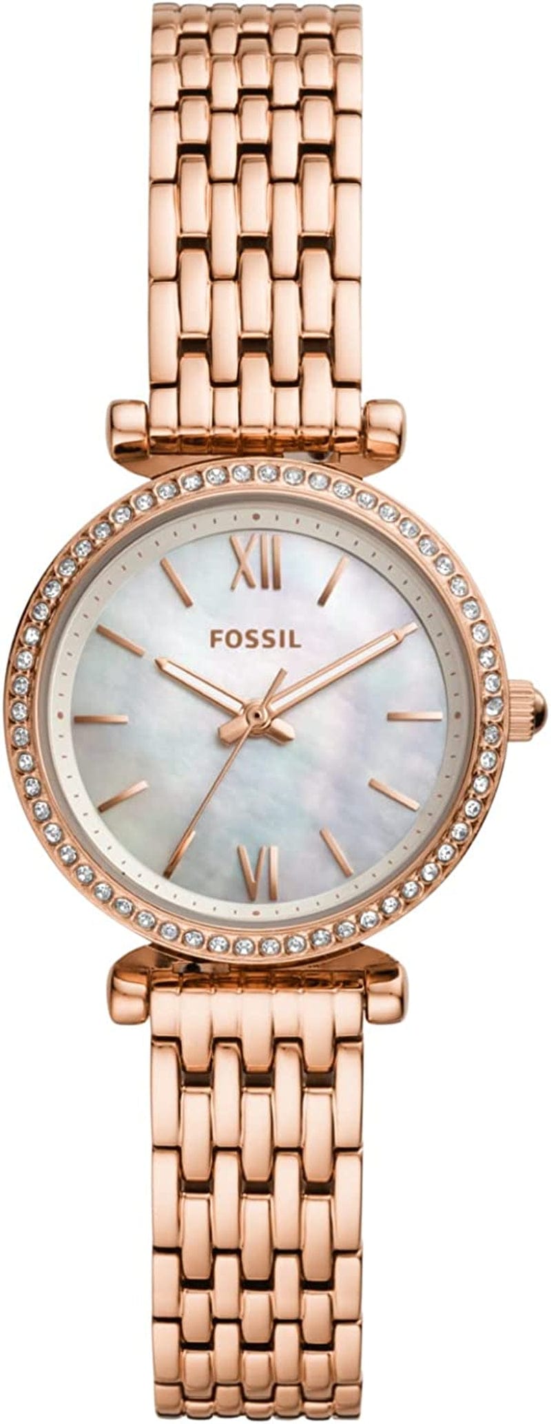 Women'S Carlie Mini Quartz Stainless Steel Dress Watch Rose Gold Glitz