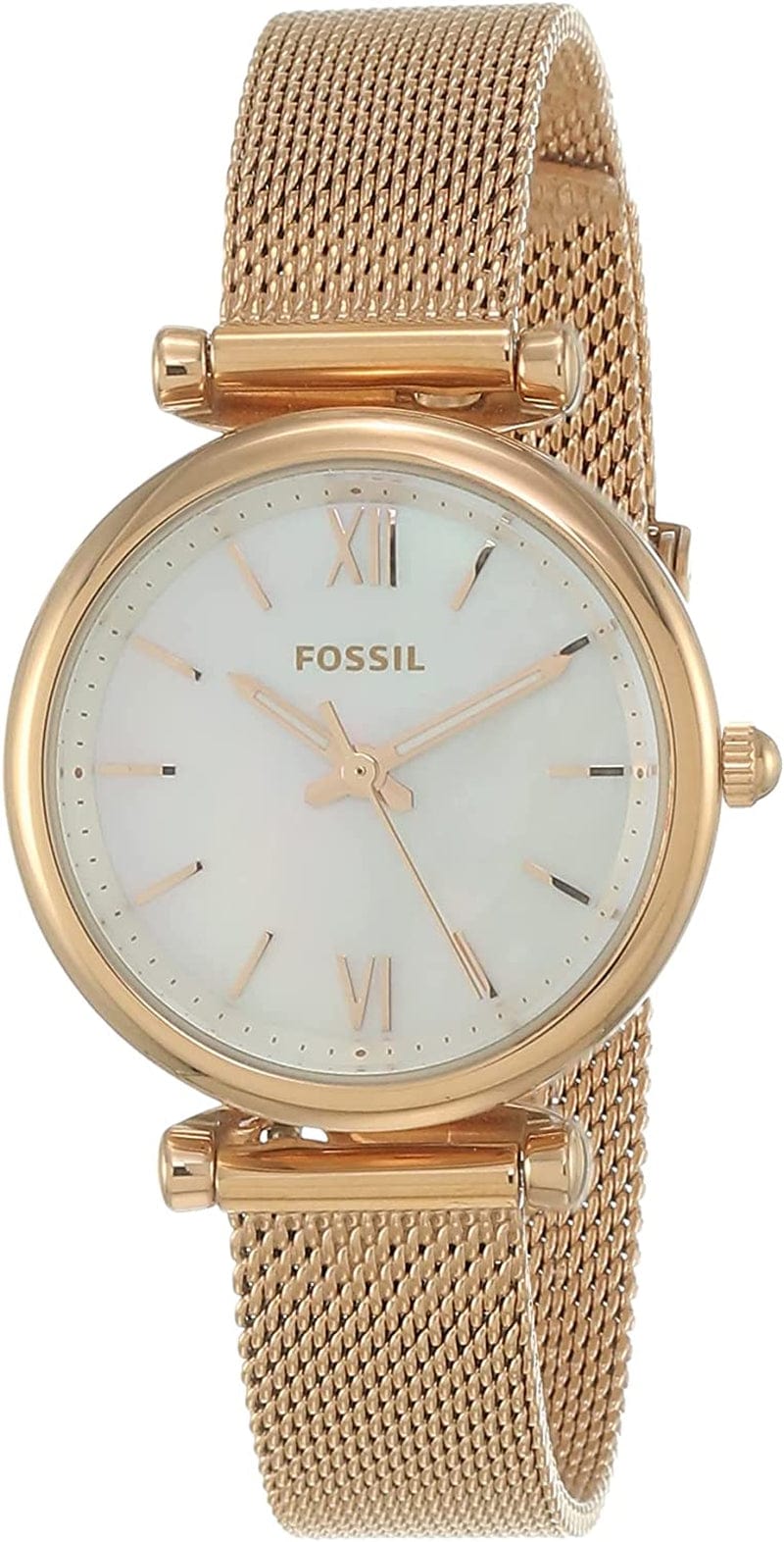 Women'S Carlie Mini Quartz Stainless Steel Dress Watch Rose Gold Mesh