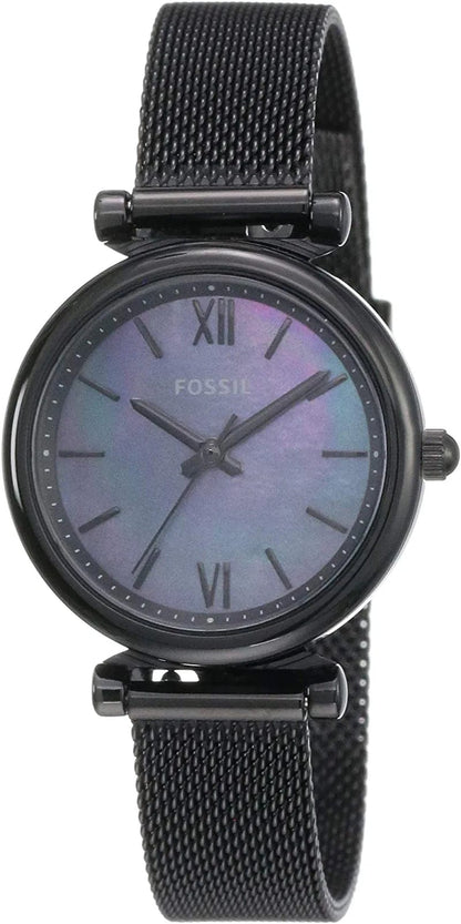 Women'S Carlie Mini Quartz Stainless Steel Dress Watch Black/Gold