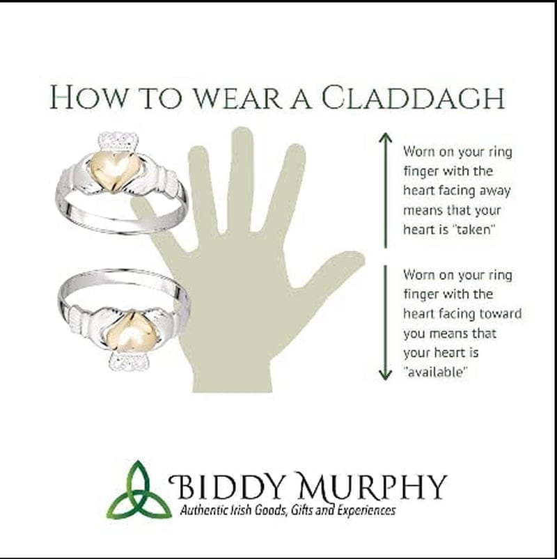 Women'S Claddagh "Maids" Ring Made in Ireland Classic Sterling Silver Traditional Claddagh Design Made in Co. Dublin