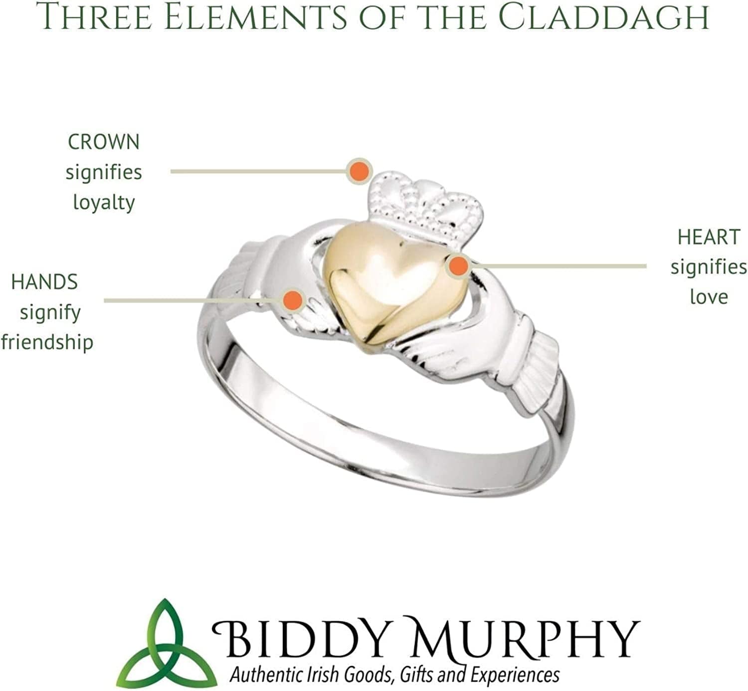 Women'S Claddagh "Maids" Ring Made in Ireland Classic Sterling Silver Traditional Claddagh Design Made in Co. Dublin