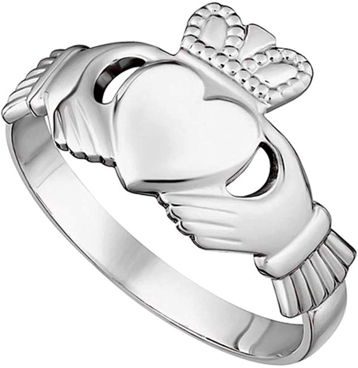 Women'S Claddagh "Maids" Ring Made in Ireland Classic Sterling Silver Traditional Claddagh Design Made in Co. Dublin 5
