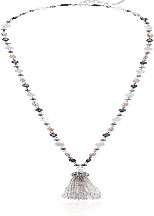 Women'S Classics Beaded Tassel Pendant Necklace, 36" L