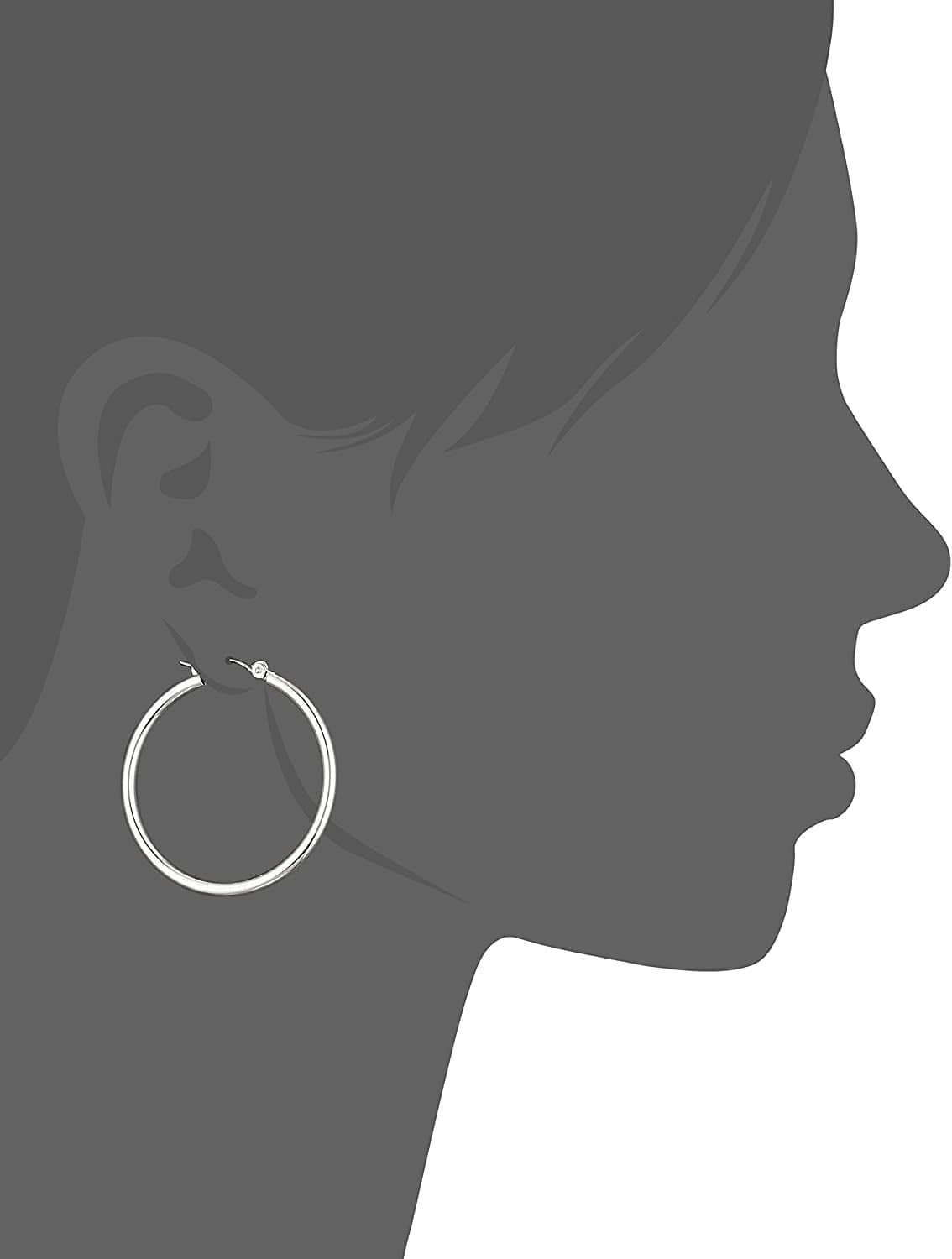 Women'S Classics Silvertone Large Hoop Earrings