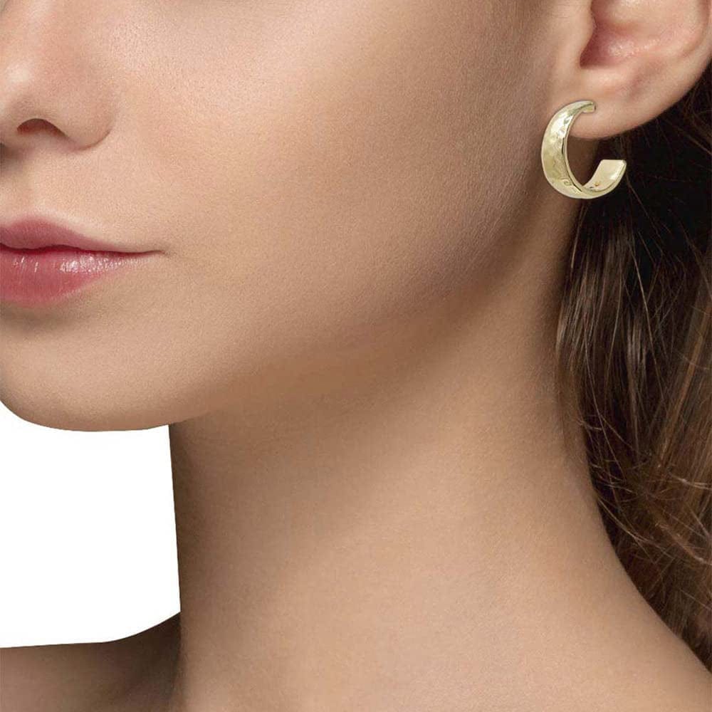 Women'S Classics Women'S Polished Gold Tone Hoop Earrings