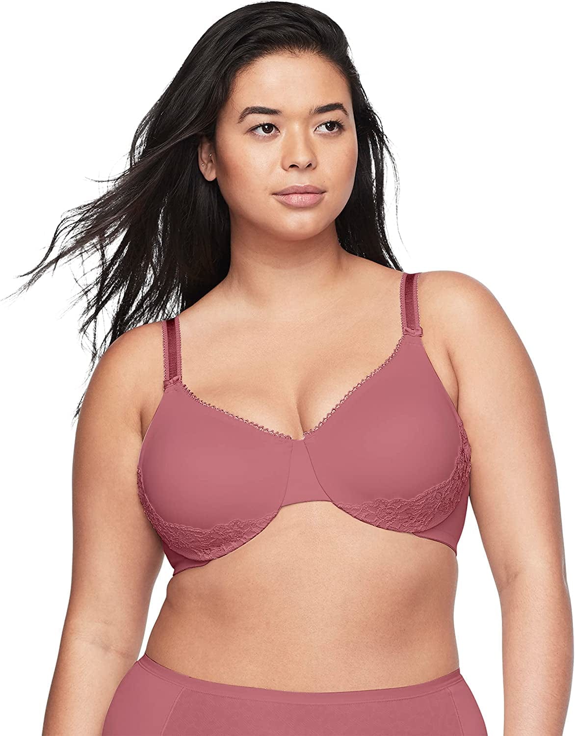 Women'S Cloud 9 Underwire Contour Bra with Lace Hawthorn Rose / 40D
