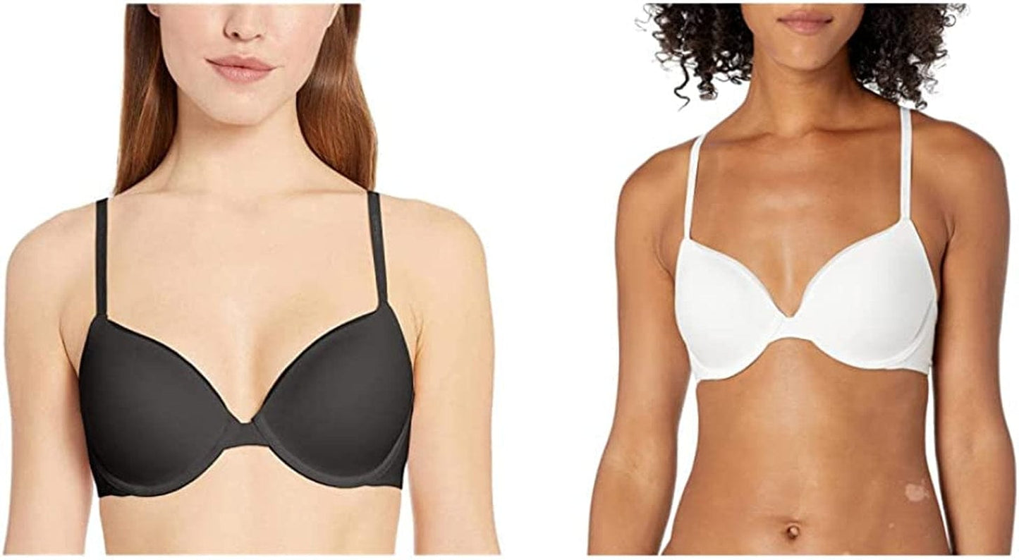 Women’S Constant Convertible Strap Lightly Lined Demi Bra Black & White / 36B