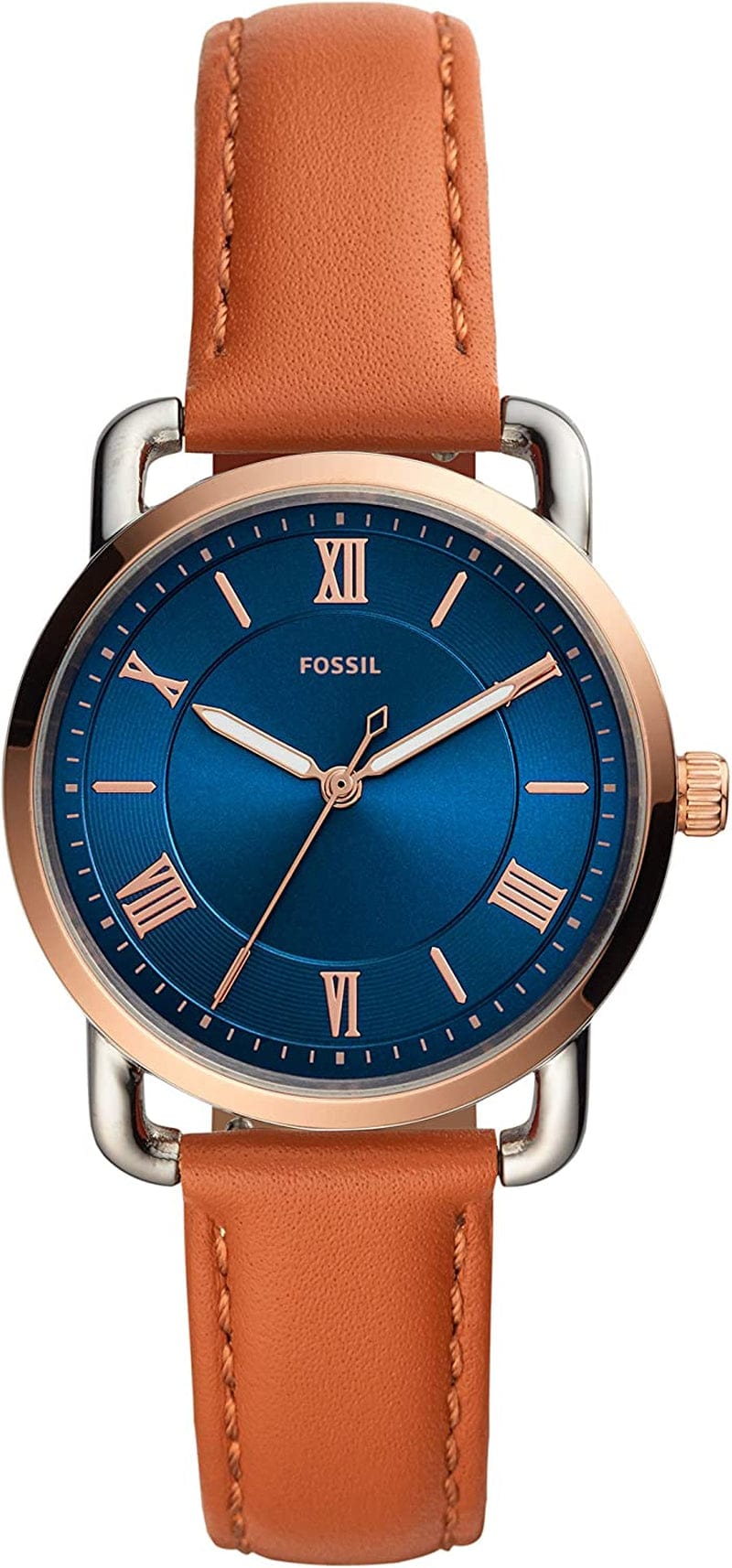 Women'S Copeland Stainless Steel and Leather Casual Quartz Watch [Rose Gold, Brown]