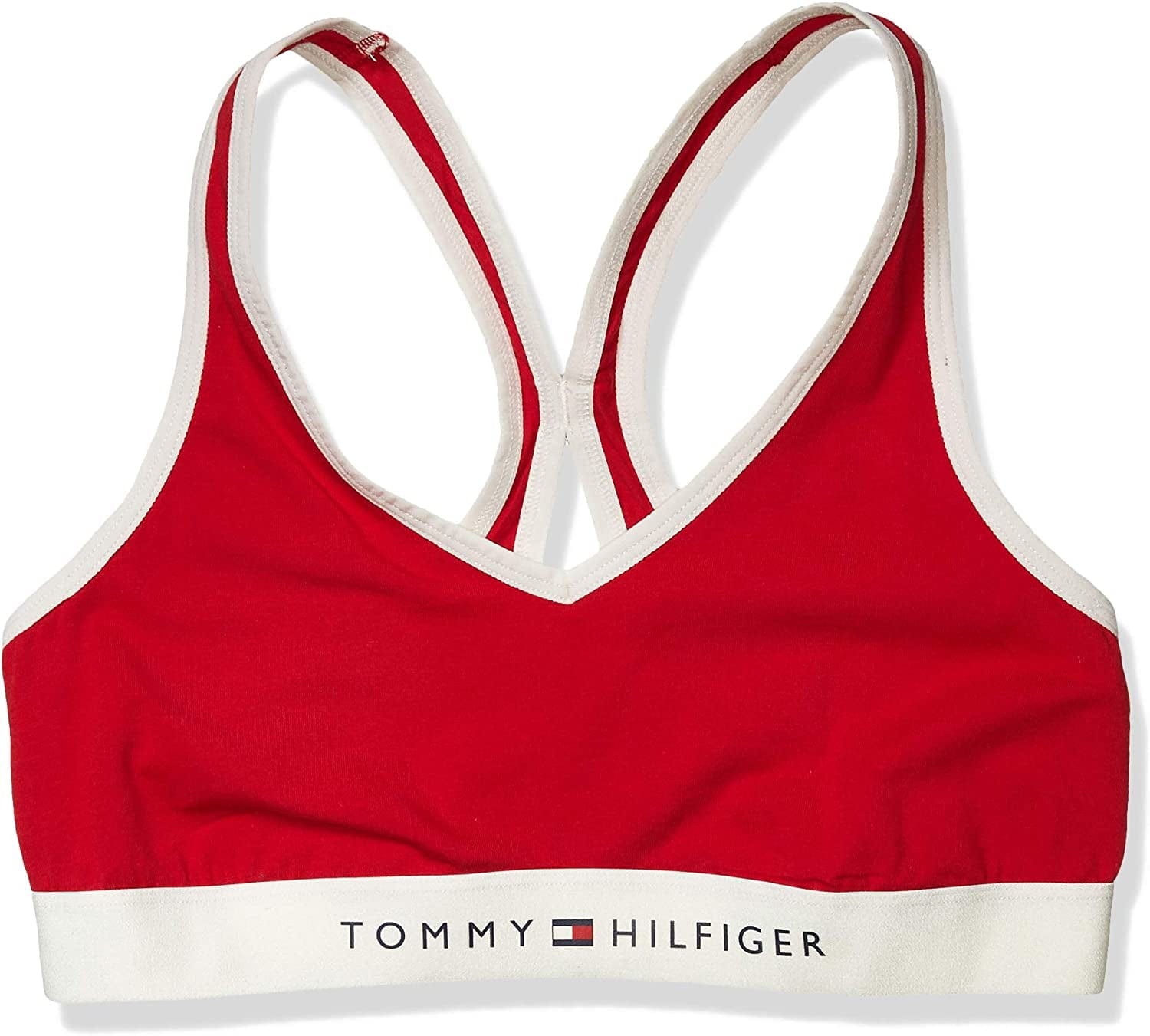 Women'S Cotton Lounge Bralette Bra Tango Red / X-Large