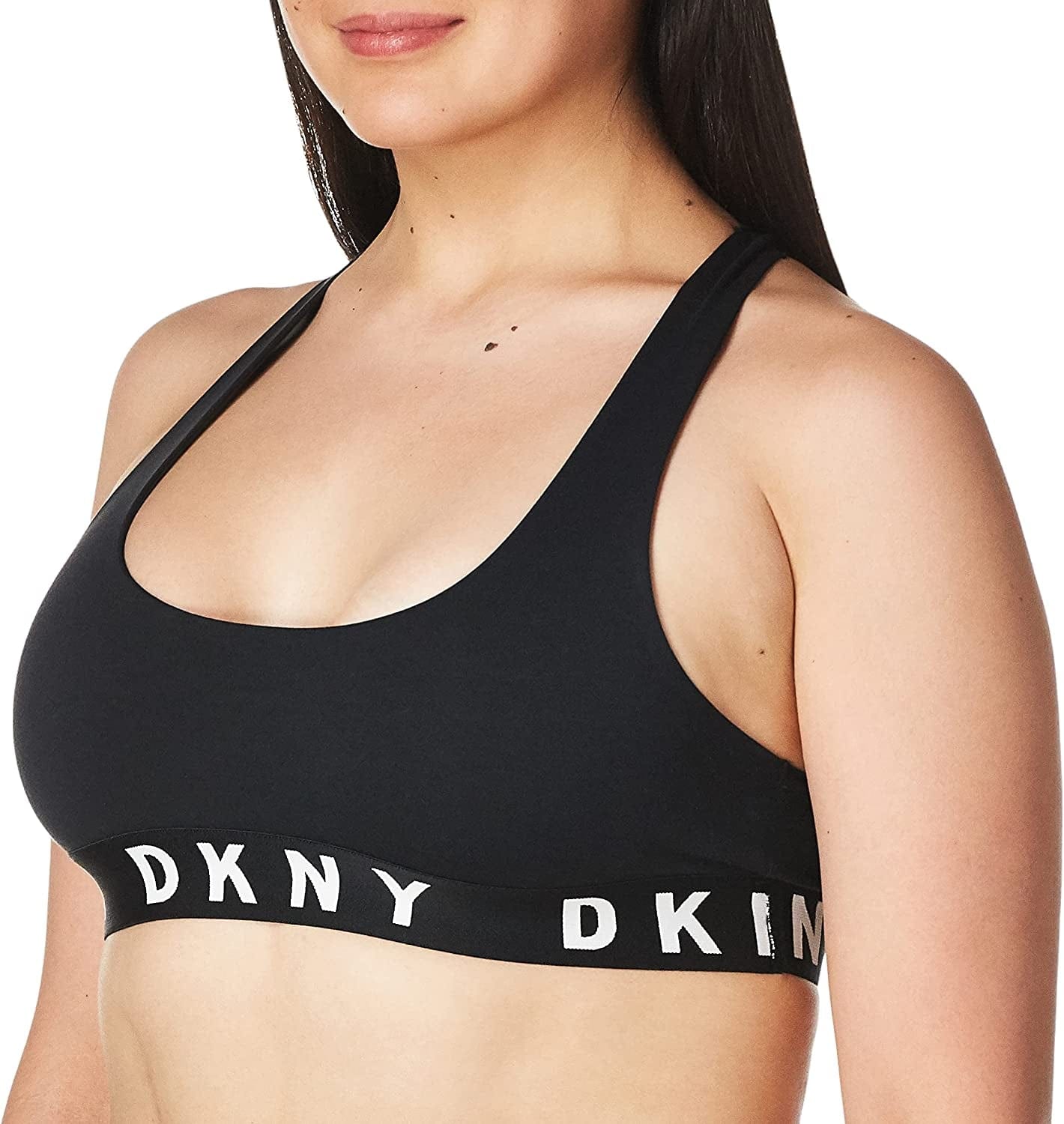 Women'S Cozy Boyfriend Racerback Bralette Black/White / Large