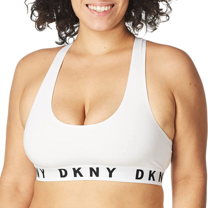 Women'S Cozy Boyfriend Racerback Bralette White/Black / Large