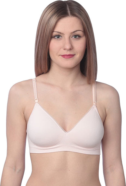 Women'S Cozy Seamless Wire-Free Bra Blush Pink / X-Large