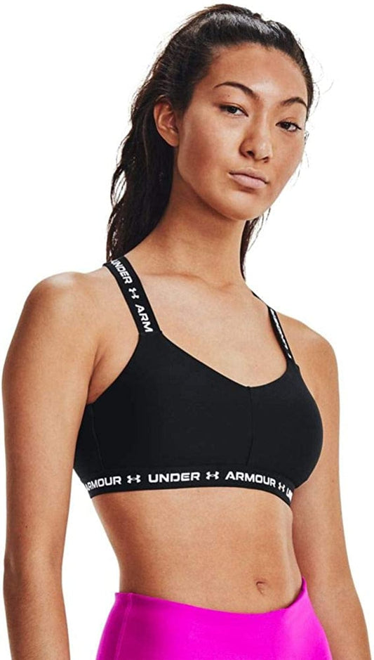 Women'S Crossback Low-Impact Sports Bra Black (001)/White / X-Small